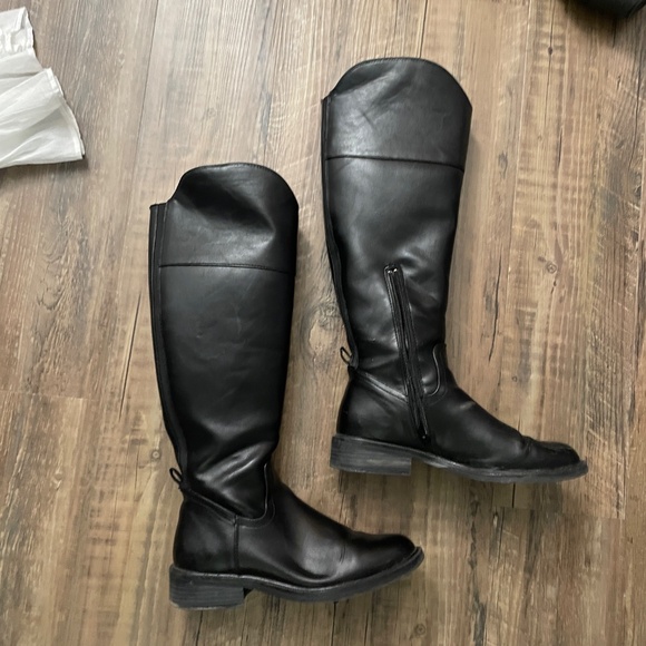 Women's Sienna Tall Riding Boots Black Knee High Boots - A New Day™ - Picture 6 of 8